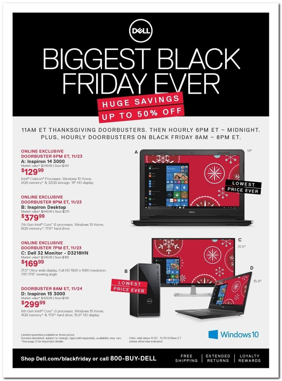 Dell Home 2017 Black Friday Ad Page 1