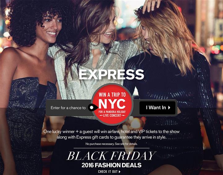 Express Black Friday Ad 2016 - Pg 1