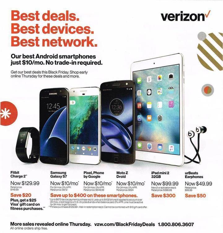 Verizon Black Friday Ad 2016 - Pg 1