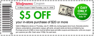 DEAD DEAL: $5 off $20 Purchase at Walgreens