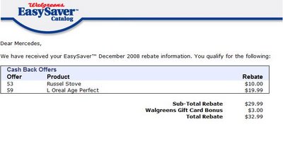 Walgreens Easysaver Rebate Information