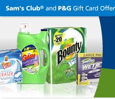 Get $10 Back when you Buy P&G Products at Sam’s