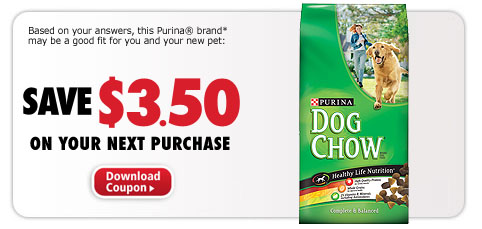 Save $3.50 any Purina Dog or Cat Food