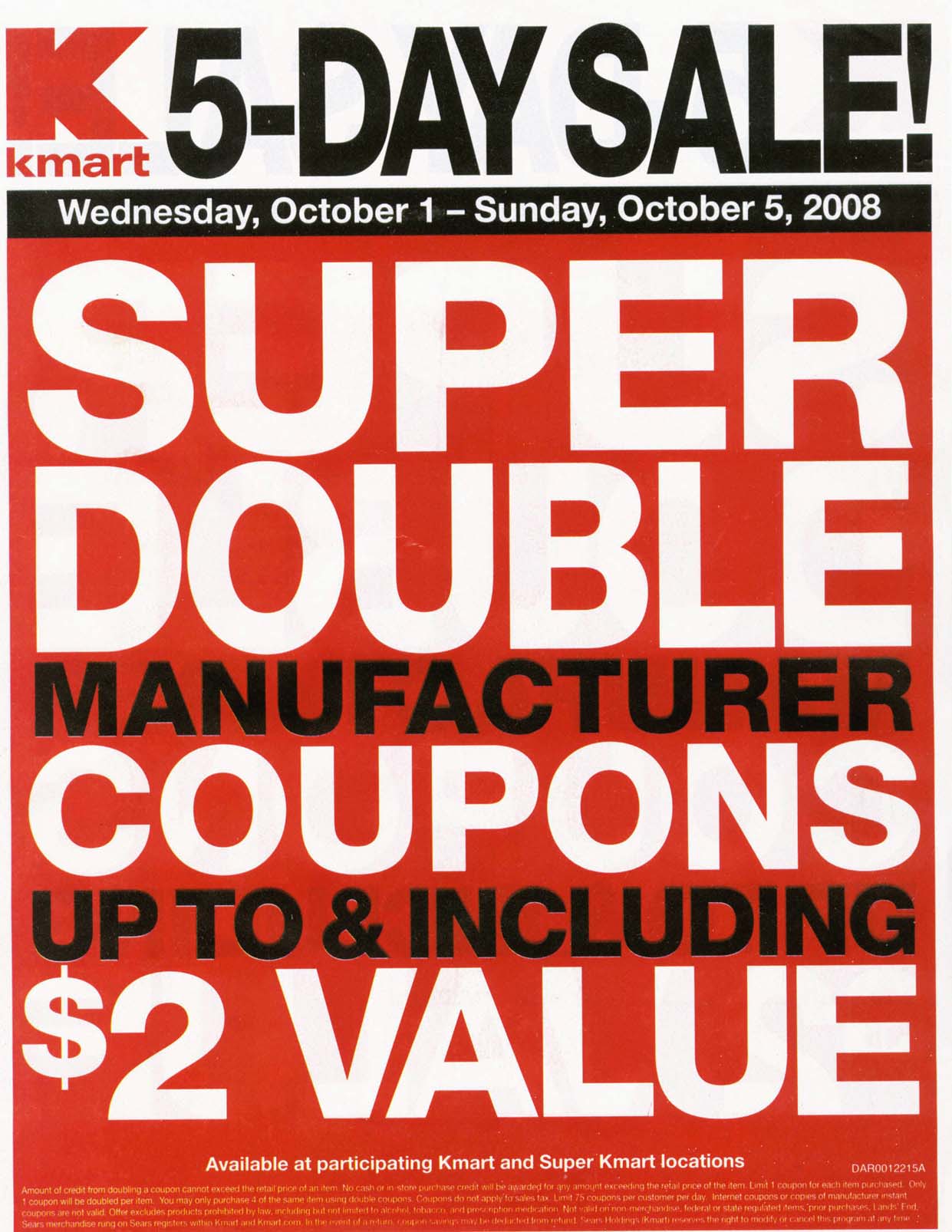 Next Round of Kmart Super Doubles 10/26-11/1
