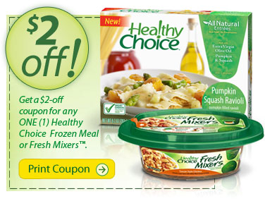 HOT!! $2 off Any Healthy Choice or Fresh Mixers Printable Coupon