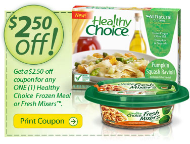 Even Better!! $2.50 off Any Healthy Choice or Fresh Mixers Printable Coupon