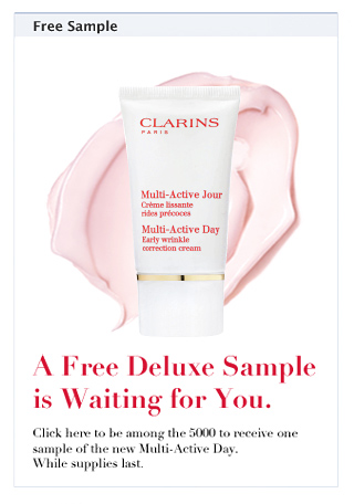 Clarins: Free Multi-Active Day Cream Sample