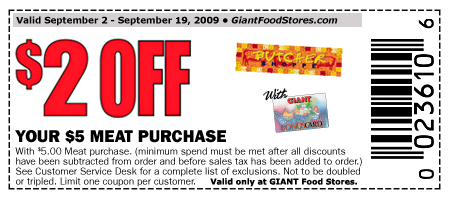 Giant of PA: $2 off $5 Meat Purchase