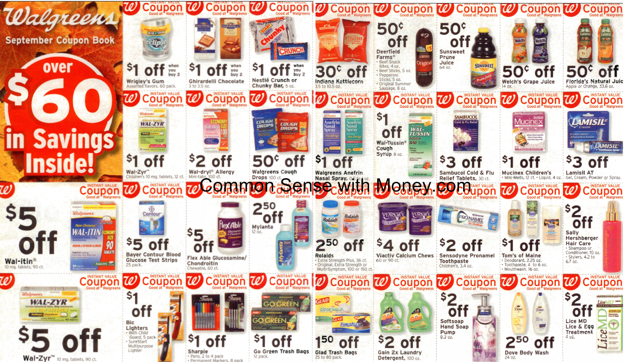 Walgreens: September Coupon Book Up to $60 in Savings!