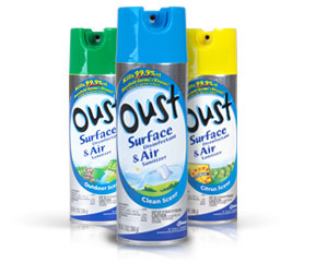 ALIVE and WORKING:  Free Oust® Freshen-Your-Home Gift Pack