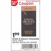 Walgreens: Green & Black’s Organic Chocolate $0.99 each