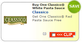 New Classico Sauce Coupon: Buy One Get One Free