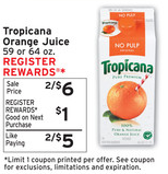 Walgreens Deal: Tropicana Juice only $1 per Carton