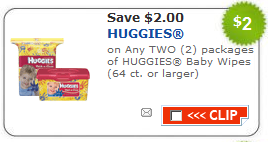 HOT!  New Huggies Wipes Coupon