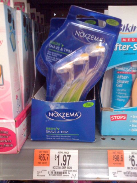 noxzema bikini shavers & trim