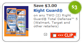 Print Now Save Later: $3/2 Right Guard Coupon