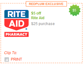 New Rite Aid Coupon: $5 off $25 Purchase