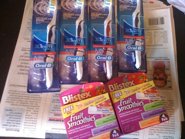 Free Oral B Toothbrushes and Bonus Blistex