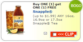 Available Again: Snapple Coupon!!