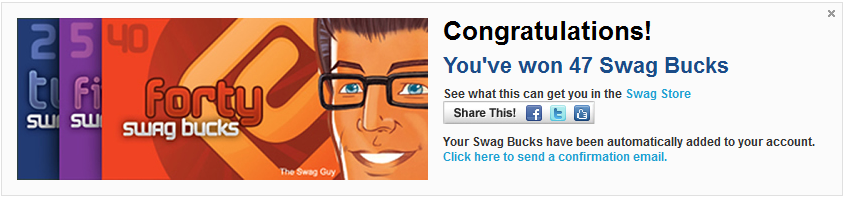 I won 47 #Swagbucks!