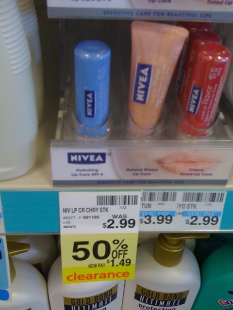 CVS: Nivea Lip Product $0.49