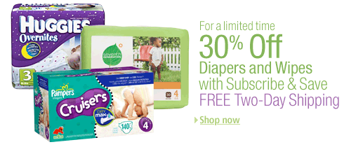 Amazon: 50% off Diapers Continues