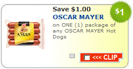 HOT! $1/1 Oscar Mayer Hot Dog Coupon