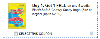Buy One Get One Free Swedish Fish Coupon + Walgreens Deal