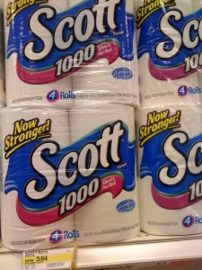 Target: 4 Rolls of Scott Bath Tissue for 64 Cents