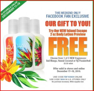 Free Bath and Body Works Lotion