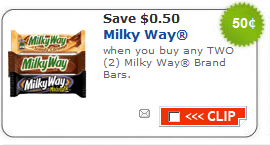 Hot! $0.50 off Milky Way Chocolate Coupon