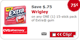 $0.75/1 Extra Gum Coupon = Possible Free Gum