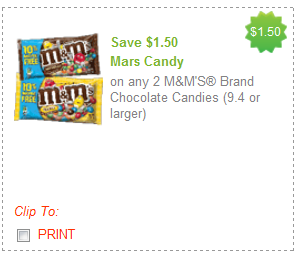 Printable Coupons: M&Ms, Pedigree Dog Food, Newman’s Own and More