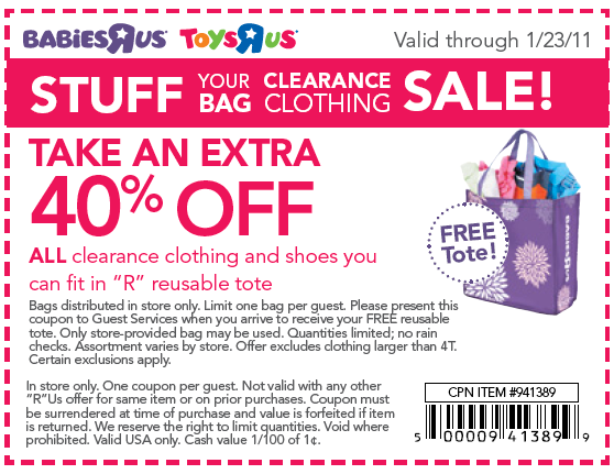 BabiesRUs Promos & Sales