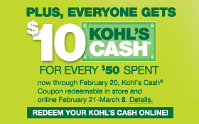 Kohl’s Coupon Codes for 30% off and Free Shipping + Get Kohl’s Cash too!