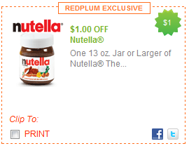 New Nutella Coupon: Save $1