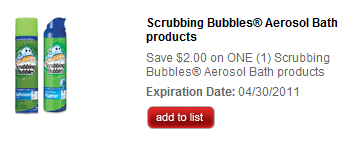 $2/1 Scrubbing Bubbles Product Coupon = $0.50 at CVS