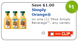 $1/1 Simply Juice Coupon Available