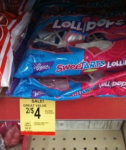 Wonka Sweetheart Lollipop Bags $1 at Target and Walgreens