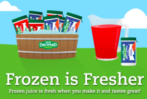 Back Available: Old Orchard Frozen Juice Coupon