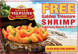 Panda Express: Free Golden Treasure Shrimp on 3/9