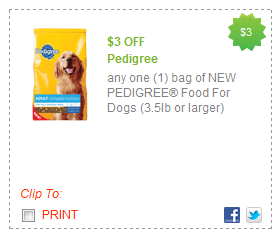 Target: Pedigree Dog Food for $1 per 3.5lb bag