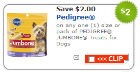 $2/1 Pedigree Dog Treats Coupons