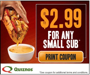 Quiznos: Small Sub + a Cookie for $2.99