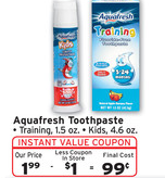 Free Aquafresh Toothpaste at Walgreens 4/20-4/23