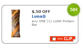 $0.50/1 Luna Bar Coupon = Possibly Free Bars