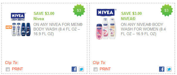 *HOT* $3/1 Nivea Body Wash Coupons