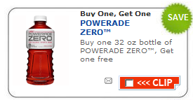 Hot Powerade Coupon Buy One Get One Free
