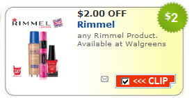 $2/1 Rimmel Product Coupon