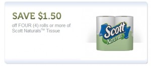 Walmart: Four Rolls of Scott Naturals Toilet Paper for $1.18 Walmart: Four Rolls of Scott Naturals Toilet Paper for $1.18